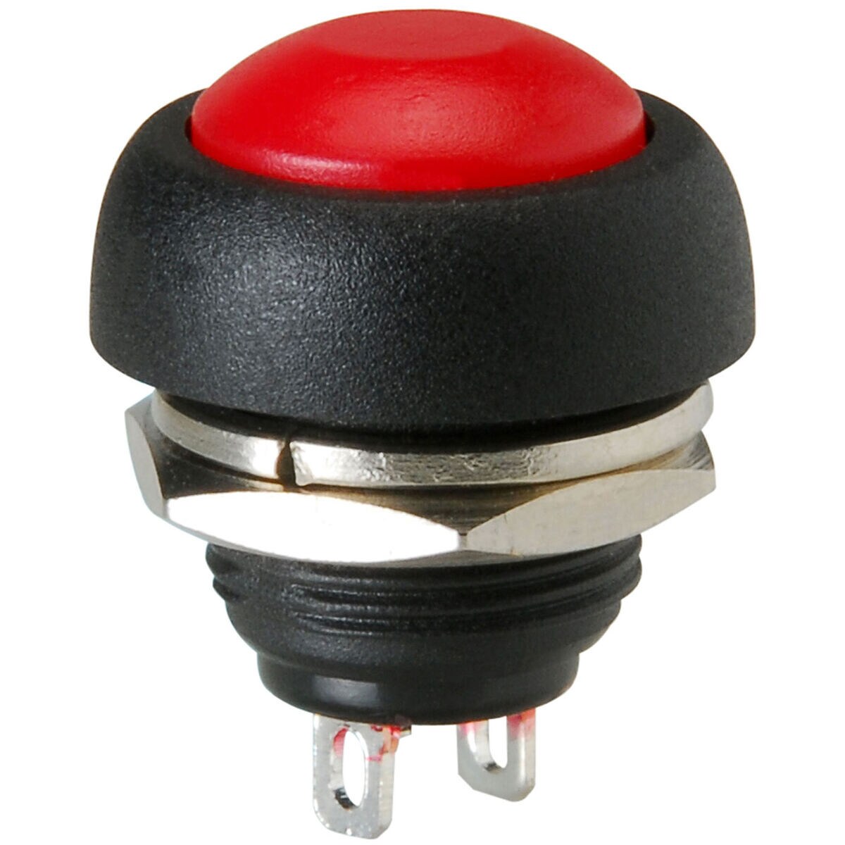 Momentary N.O. Raised Push Button Switch Red 3A 125V